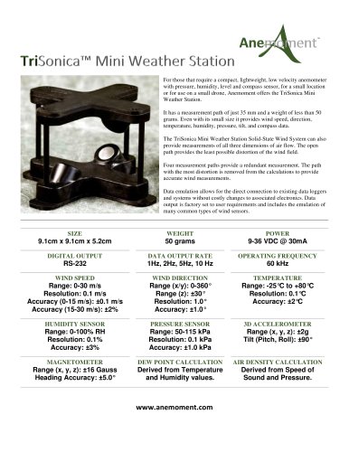 TriSonica™ Mini Weather Station