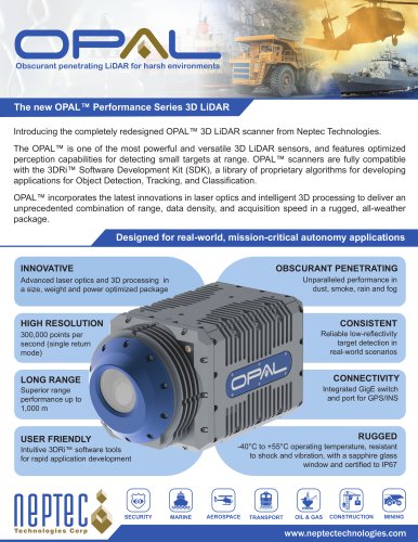 OPAL Performance Series Conical Specification Sheet