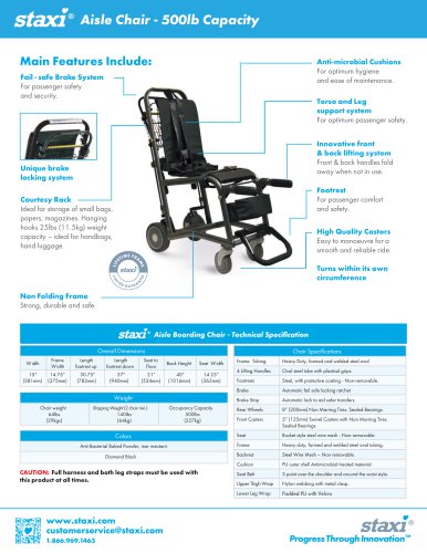 Aisle Chair - 500lb Capacity