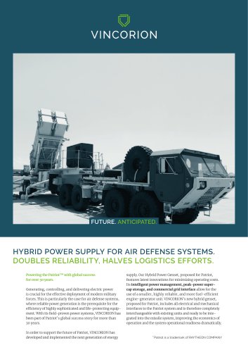 HYBRID POWER SUPPLY FOR AIR DEFENSE SYSTEMS.