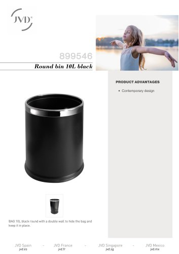 ROUND BIN 10L BLACK