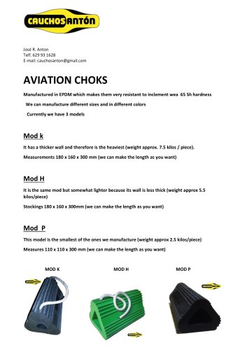 AVIATION CHOKS