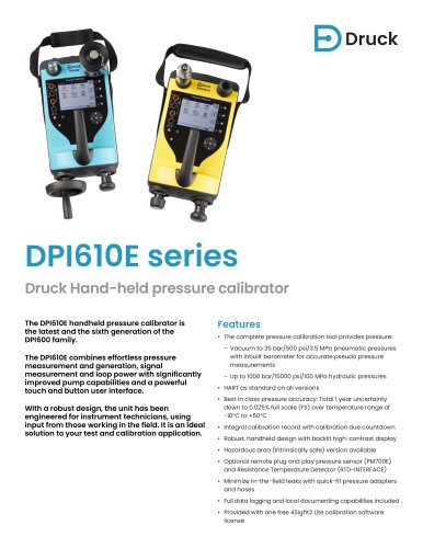DPI610E Datasheet