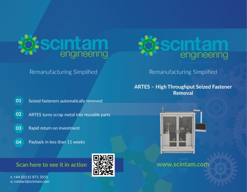 ARTES CNC EDM for bulk seized fastener removal