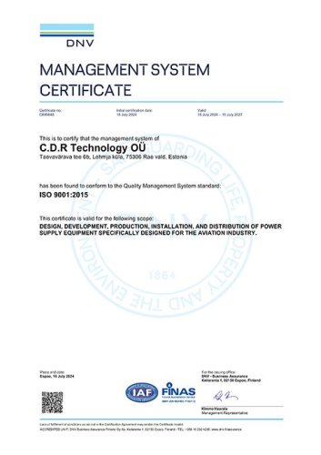 Certification ISO 9001