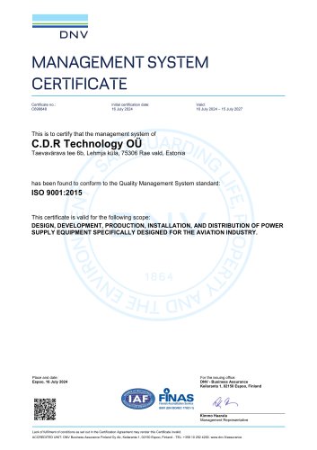 Certification ISO 9001