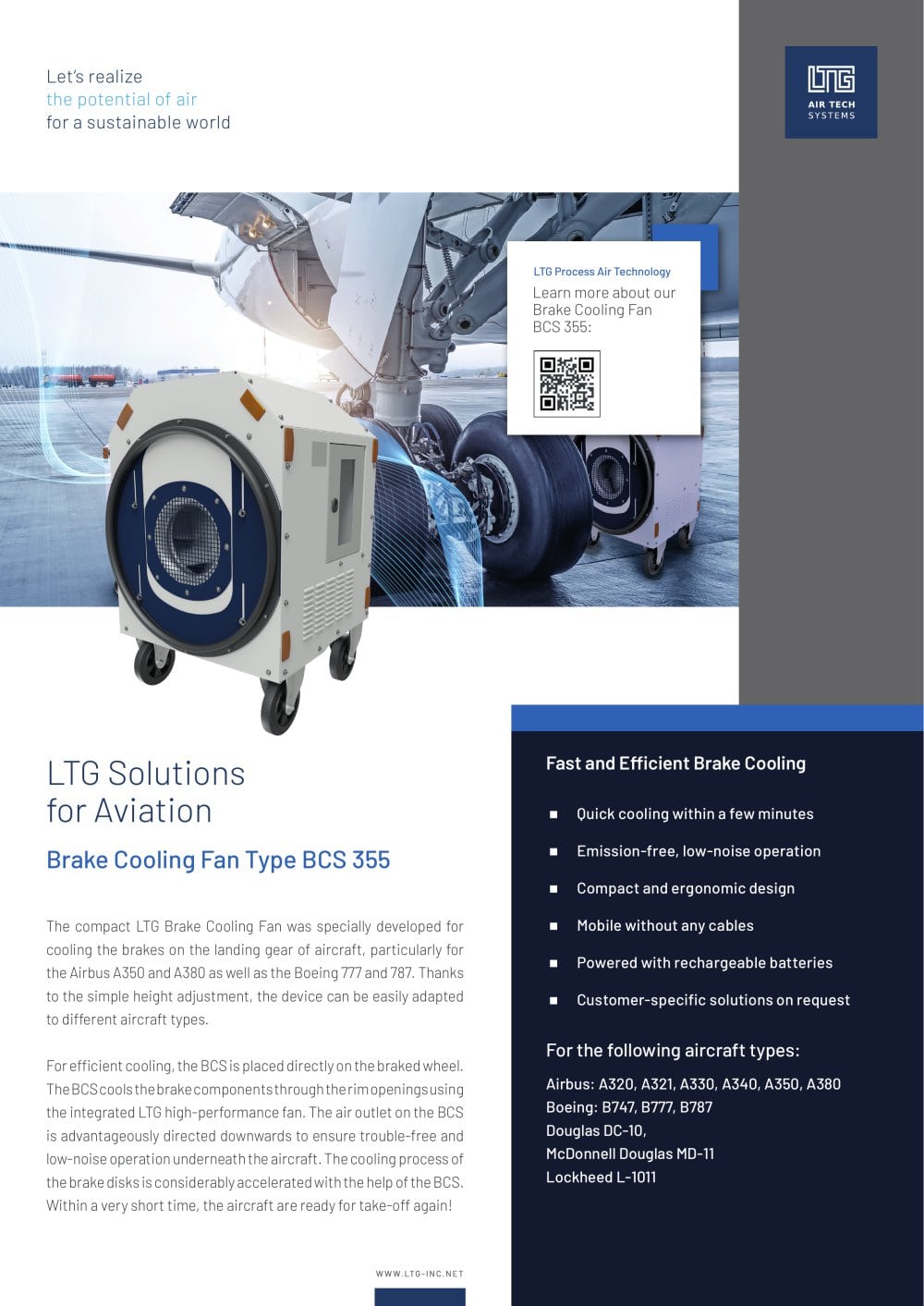 Aircraft Brake Cooling Fan - LTG Incorporated