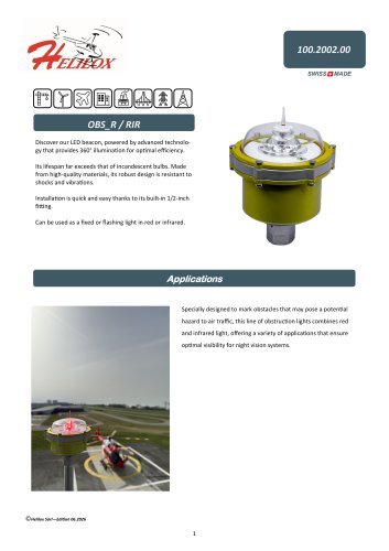 Technical datasheet OBS R EN